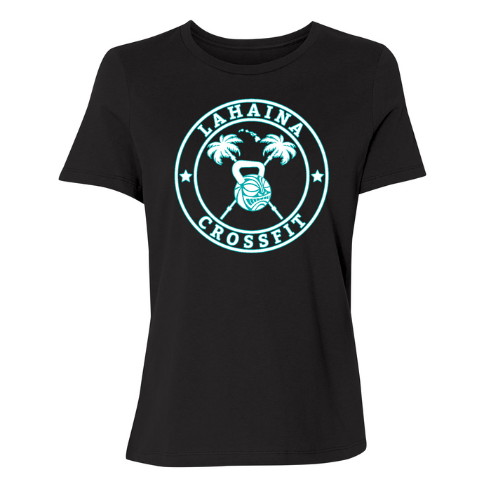 Lahaina CrossFit Strong Circle Palms Teal Womens - T-Shirt