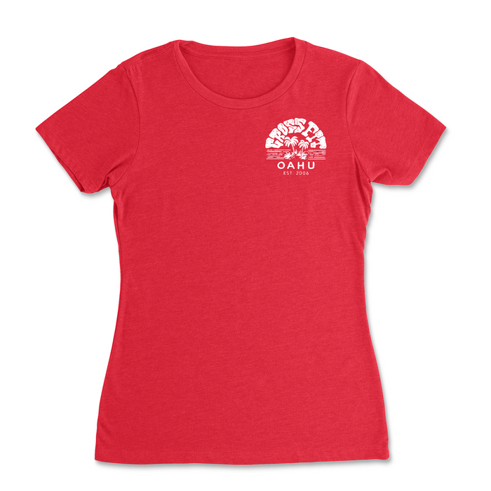CrossFit Oahu Vintage Island (White) - Womens - T-Shirt