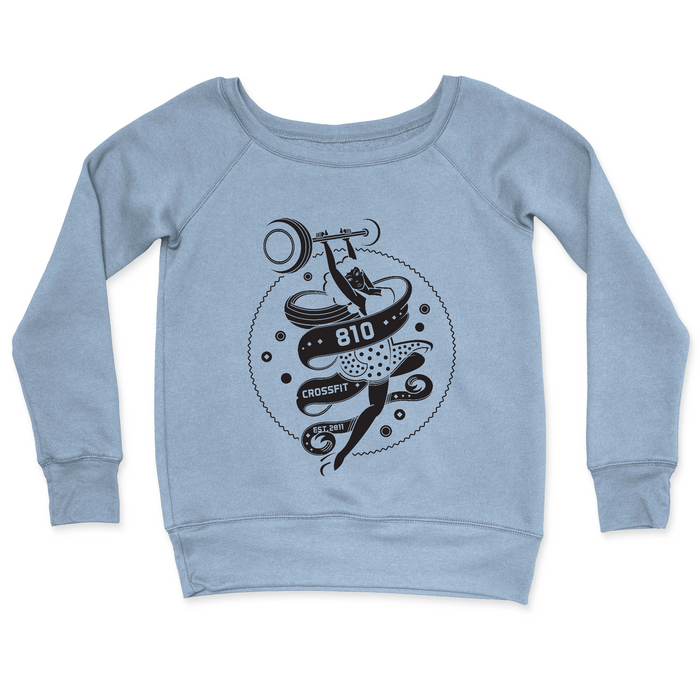 Womens 2X-Large MISTY_BLUE CrewNeck