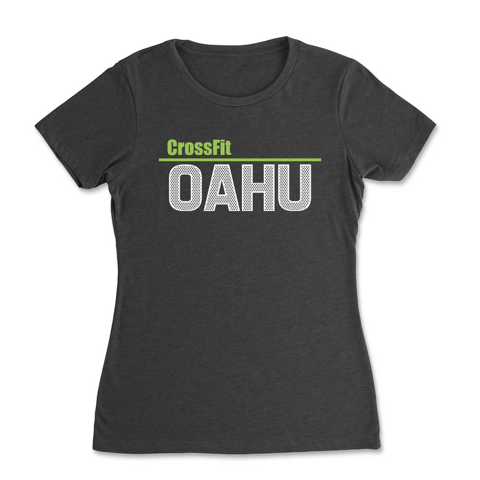 CrossFit Oahu Fittest White Green - Womens - T-Shirt
