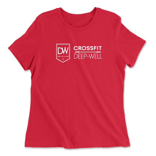 Womens 2X-Large RED Relaxed Jersey T-Shirt