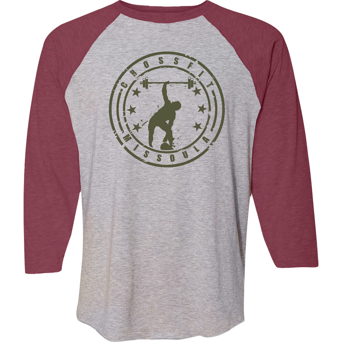 CrossFit Missoula Green Mens - 3/4 Sleeve