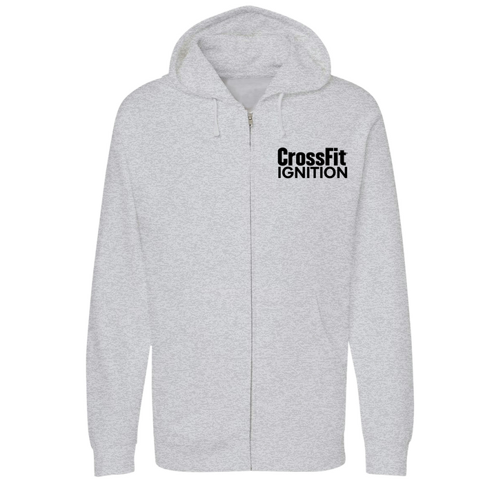 Unisex Small Grey Heather Style_Zip_Hoodie