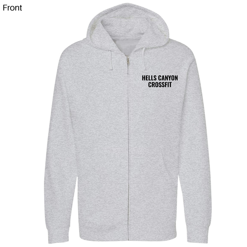 Unisex Small Grey Heather Style_Zip_Hoodie