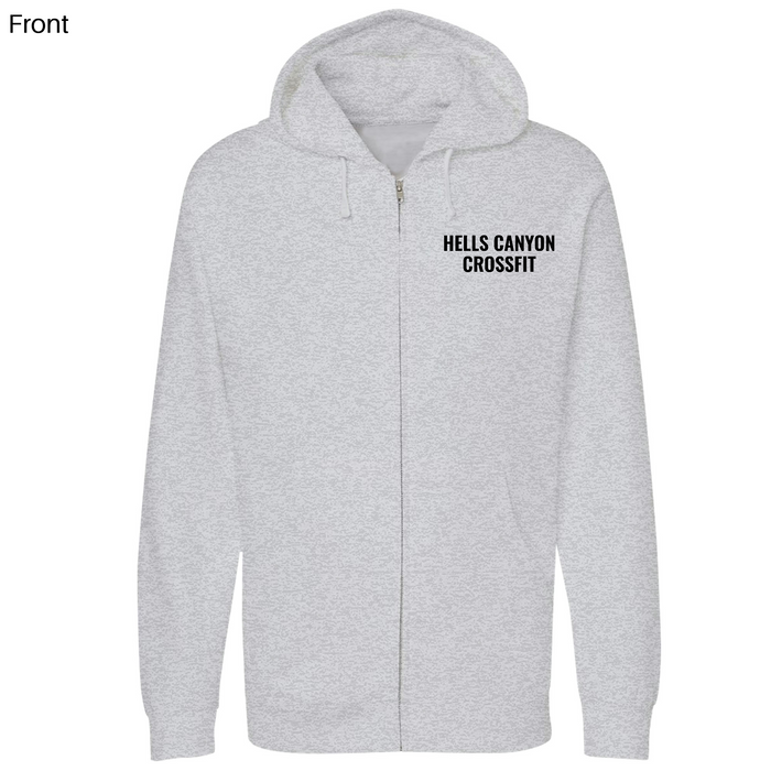 Unisex Small Grey Heather Style_Zip_Hoodie