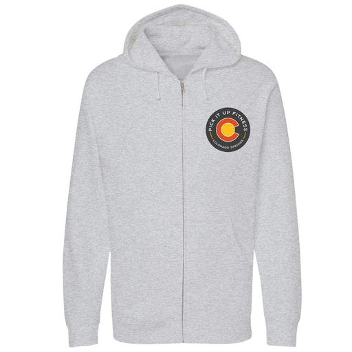 Unisex Small Grey Heather Style_Zip_Hoodie