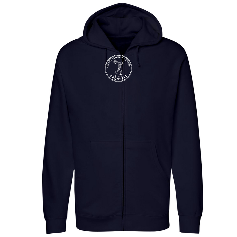 Unisex Small Navy Style_Zip_Hoodie