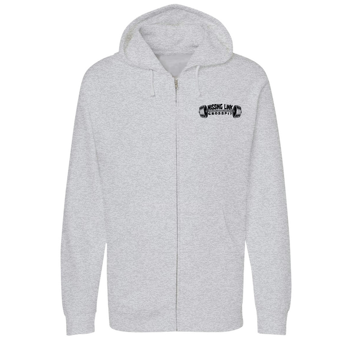 Unisex Small Grey Heather Style_Zip_Hoodie