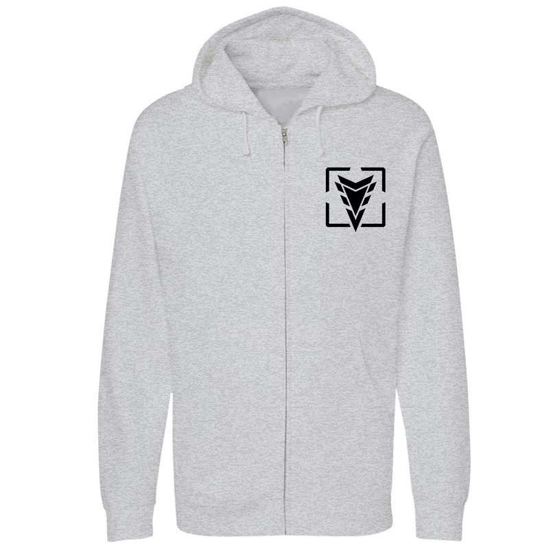 Unisex Small Grey Heather Style_Zip_Hoodie