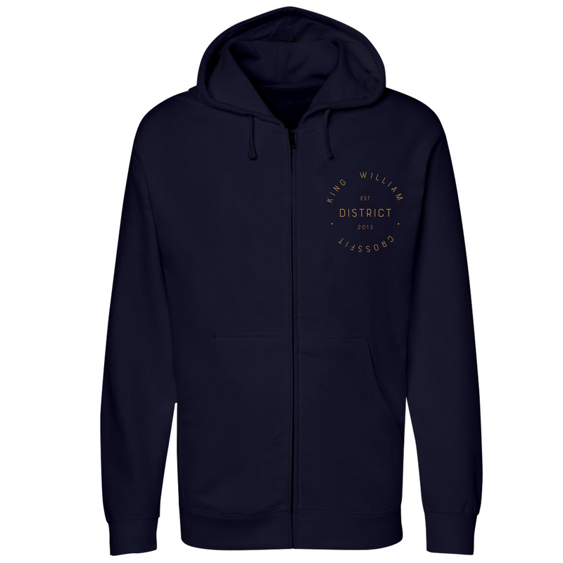 Unisex Small Navy Style_Zip_Hoodie