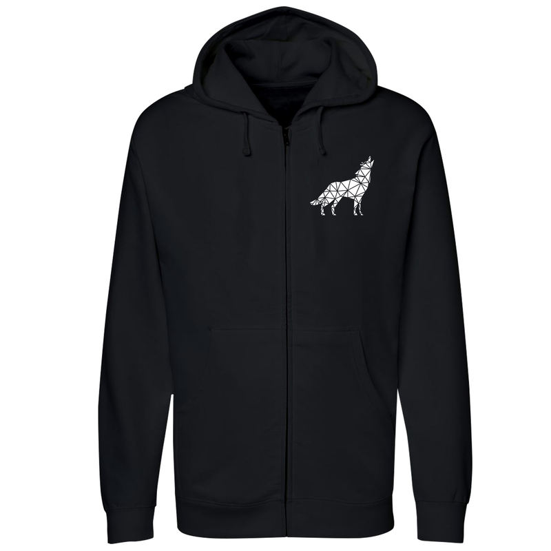 Built Strength CrossFit Wolf Emblem Unisex - Zip-Hoodie