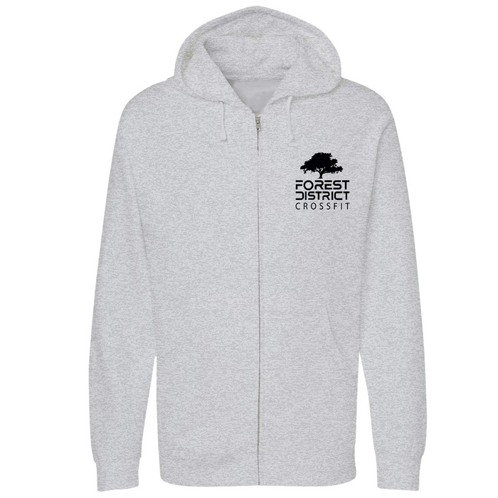 Unisex Small Grey Heather Style_Zip_Hoodie