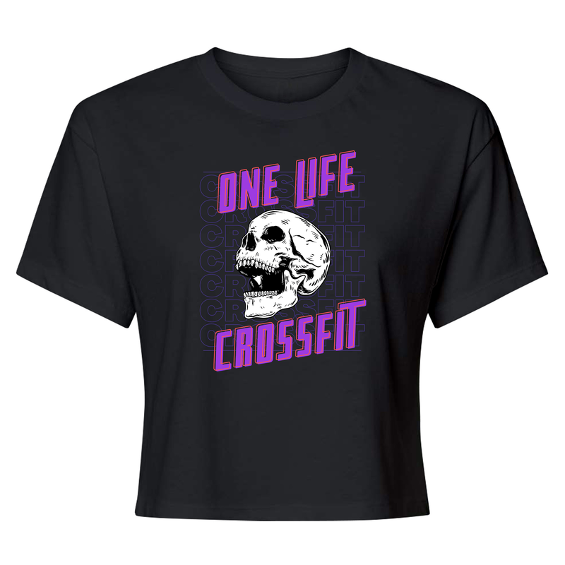 One Life CrossFit Skull Womens - Crop Top T-Shirt