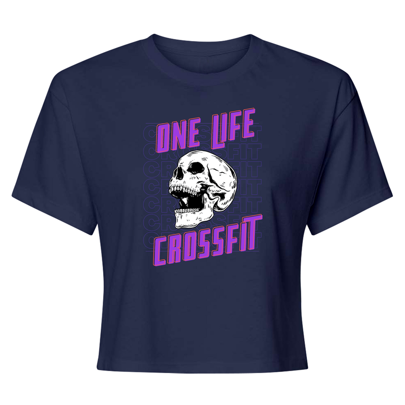 One Life CrossFit Skull Womens - Crop Top T-Shirt