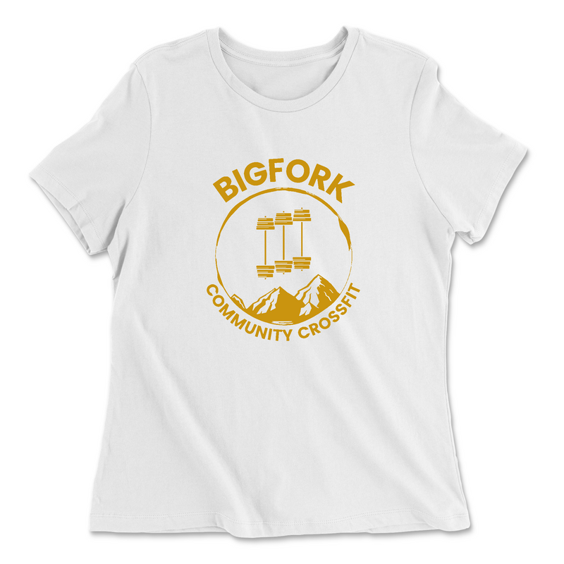 Bigfork Community CrossFit Classic BCCF Gold Womens - Relaxed Jersey T-Shirt