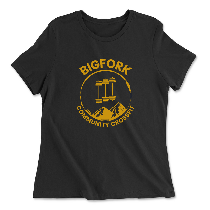 Bigfork Community CrossFit Classic BCCF Gold Womens - Relaxed Jersey T-Shirt