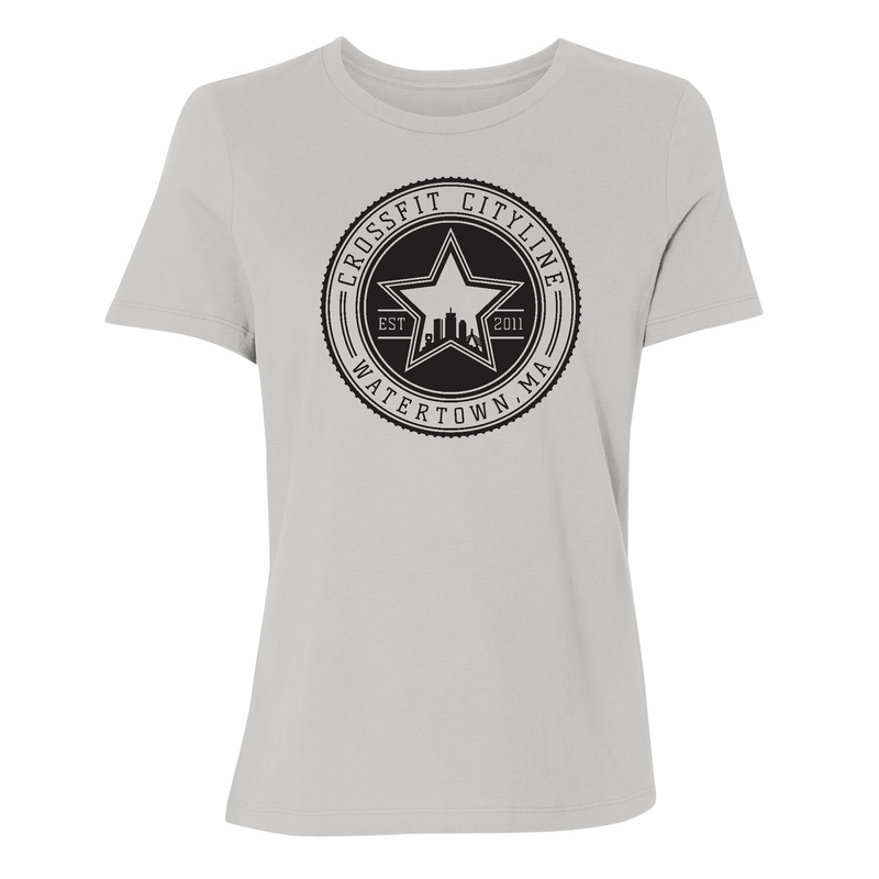 Womens Small Solid Athletic Grey Style_T-Shirt
