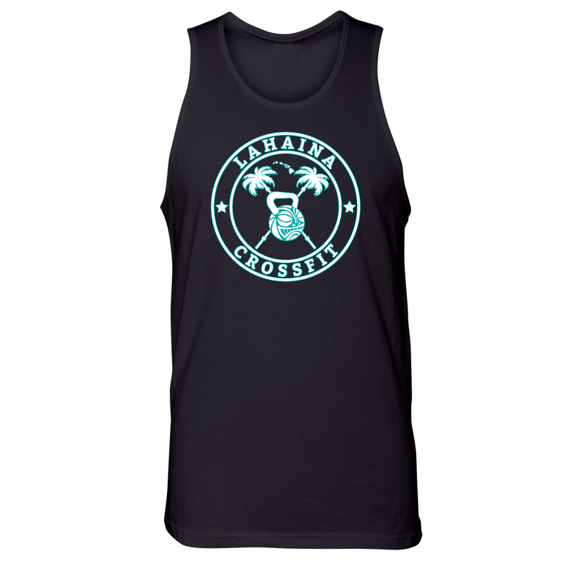 Lahaina CrossFit Strong Circle Palms Teal Mens - Tank Top