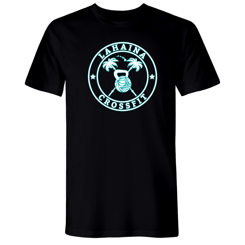 Lahaina CrossFit Strong Circle Palms Teal Mens - T-Shirt