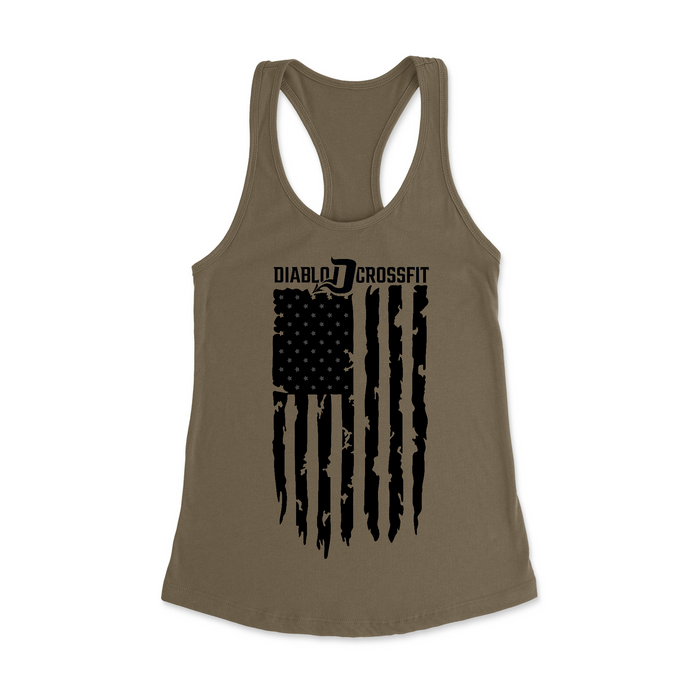 Womens X-Small Military Green Style_Tank Top