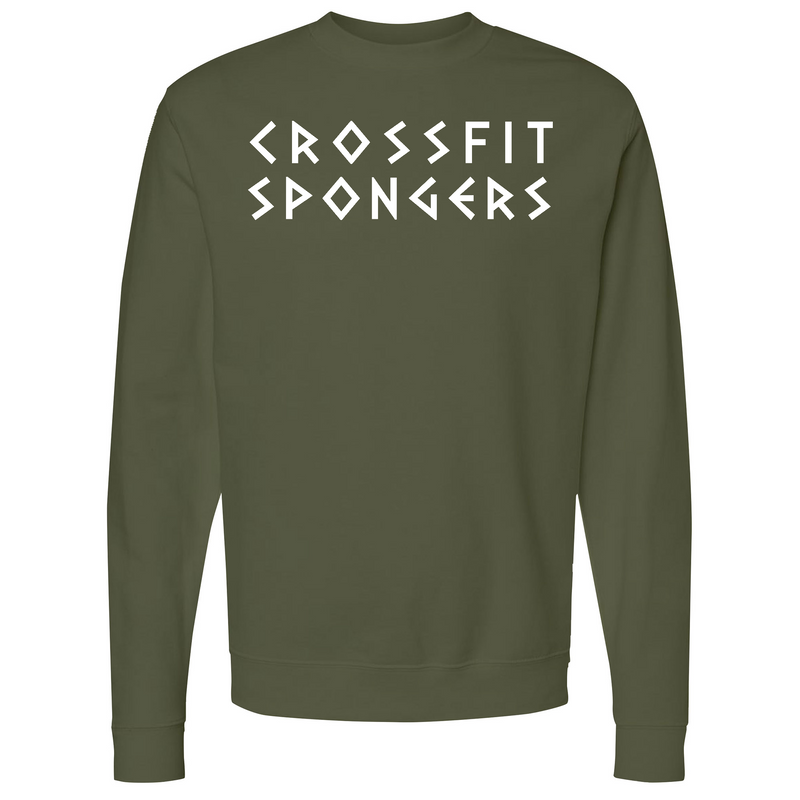 CrossFit Spongers White Mens - crewneck