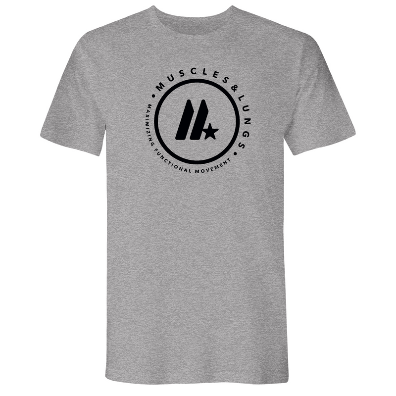 Muscles & Lungs CrossFit Round Mens - T-Shirt