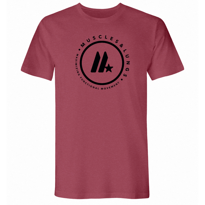 Muscles & Lungs CrossFit Round Mens - T-Shirt