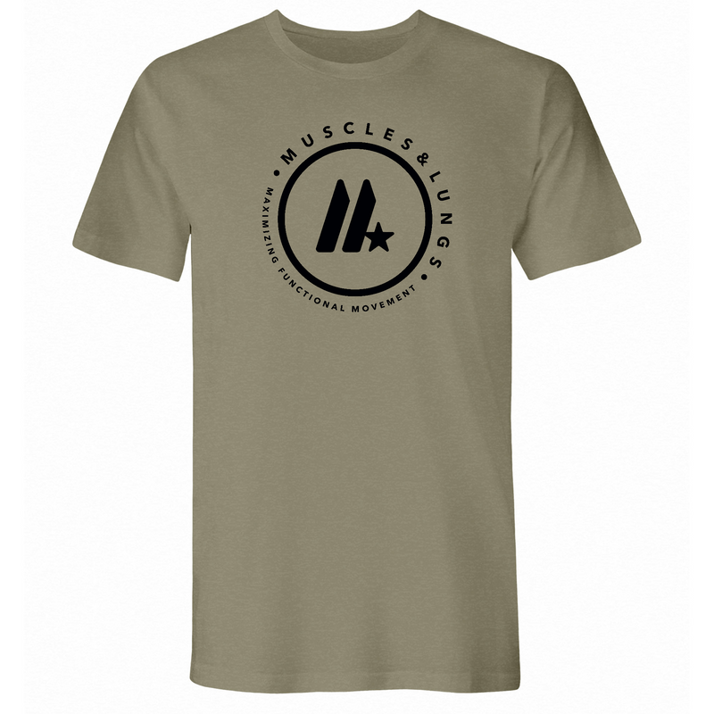 Muscles & Lungs CrossFit Round Mens - T-Shirt