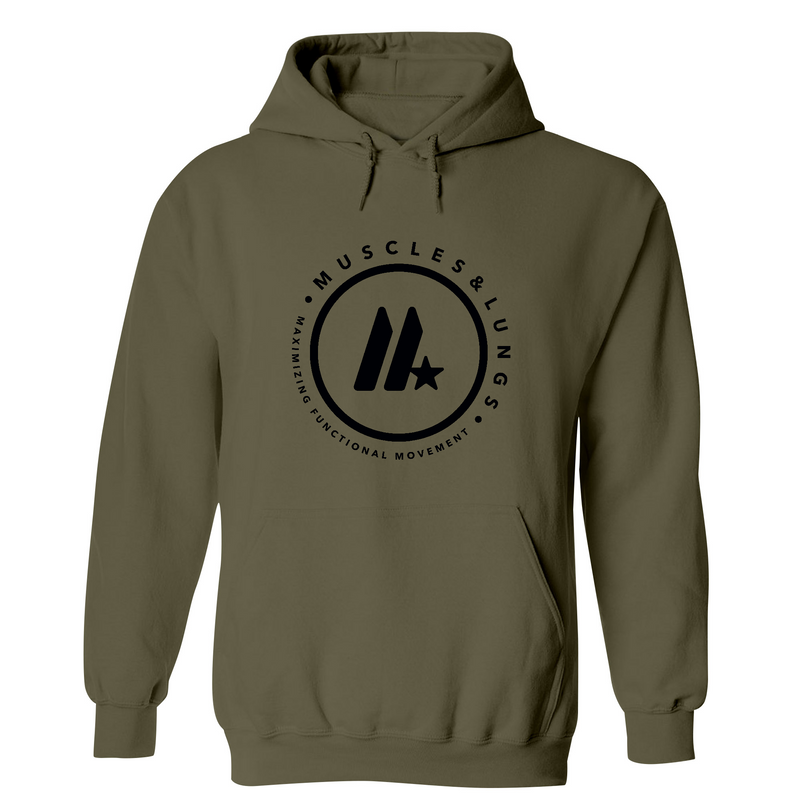 Muscles & Lungs CrossFit Round Mens - Hoodie