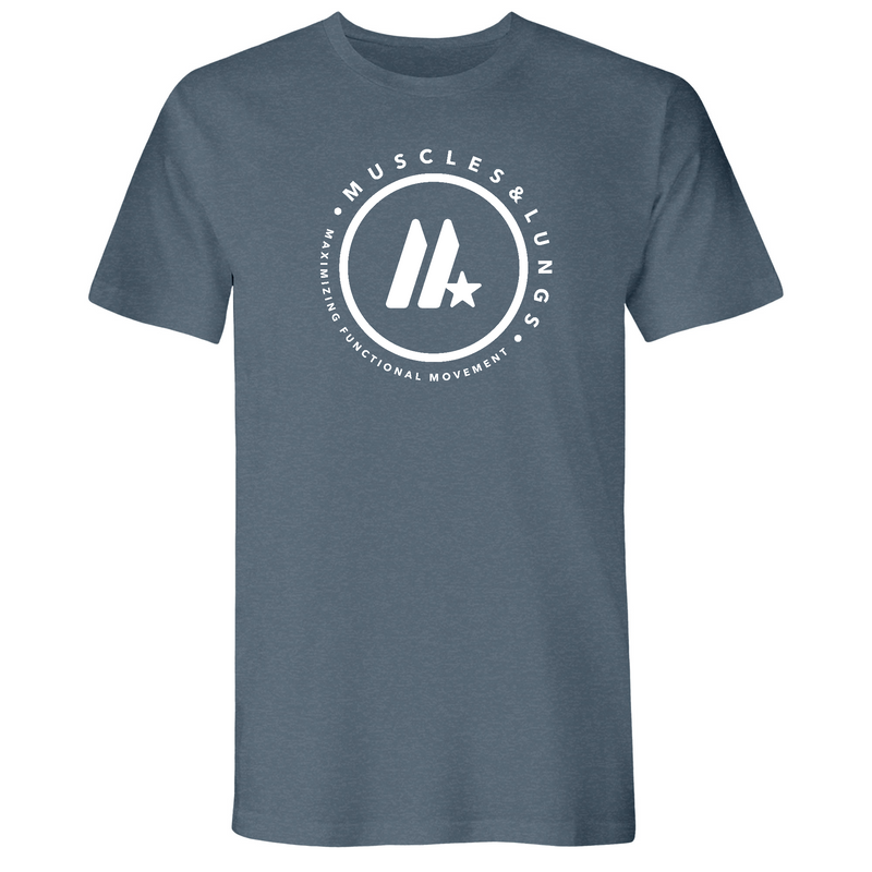Muscles & Lungs CrossFit Round Mens - T-Shirt