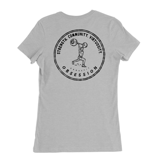 Womens Medium Solid Athletic Grey Style_T-Shirt