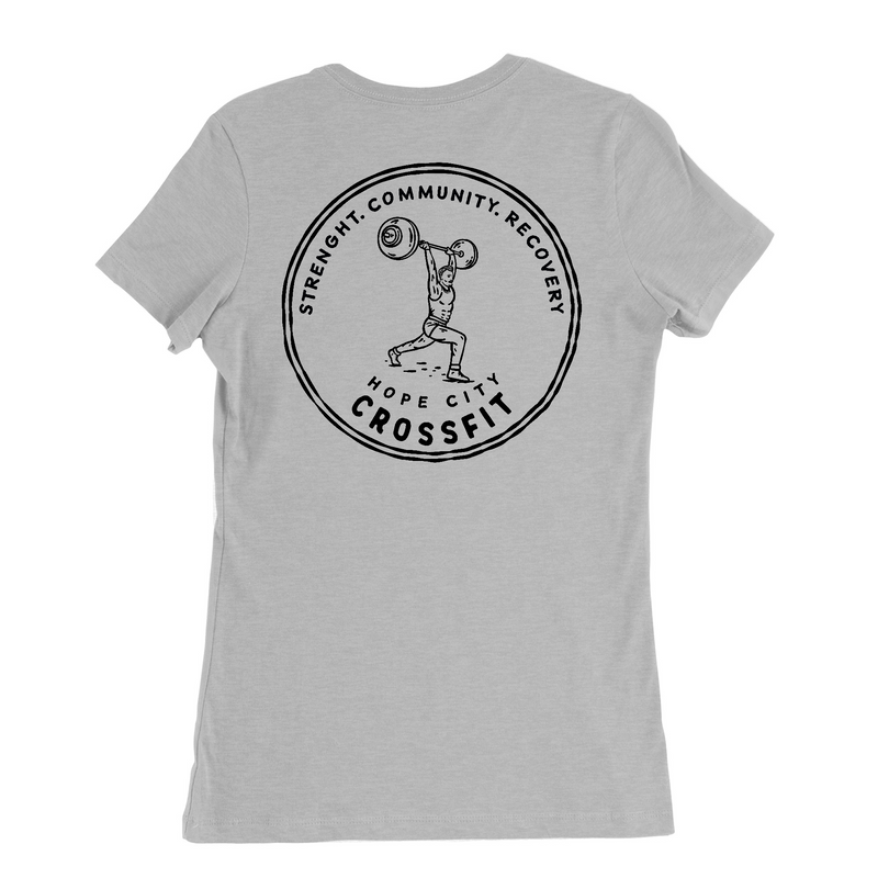 Womens Medium Solid Athletic Grey Style_T-Shirt