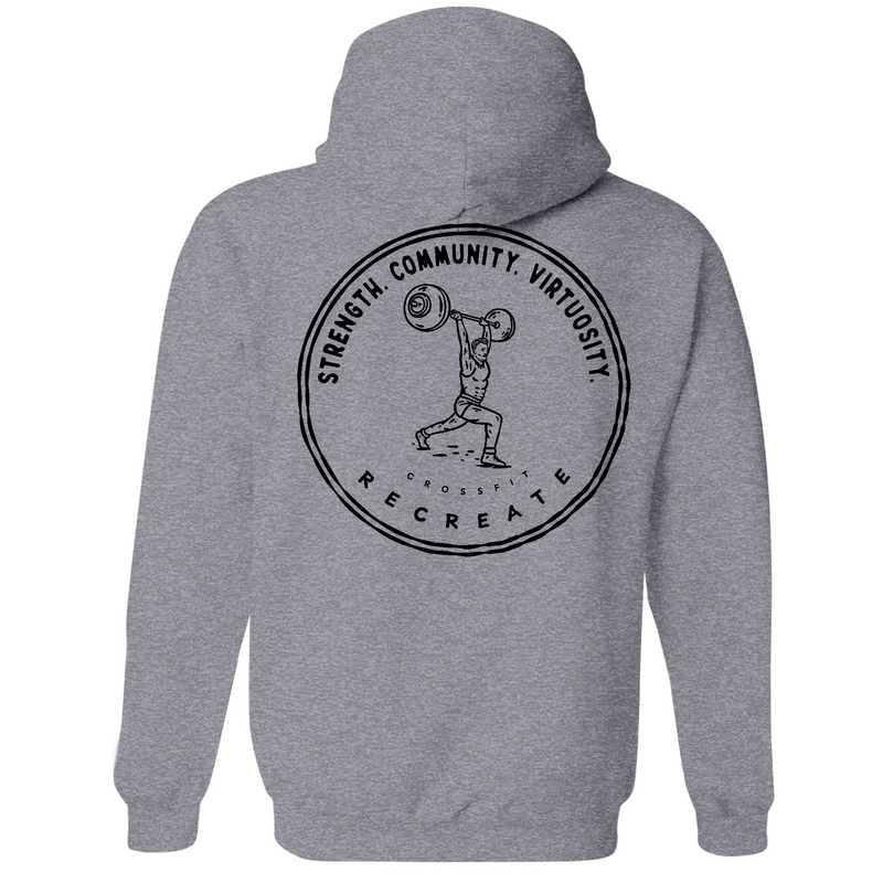 Mens Medium Gunmetal Heather Style_Hoodie
