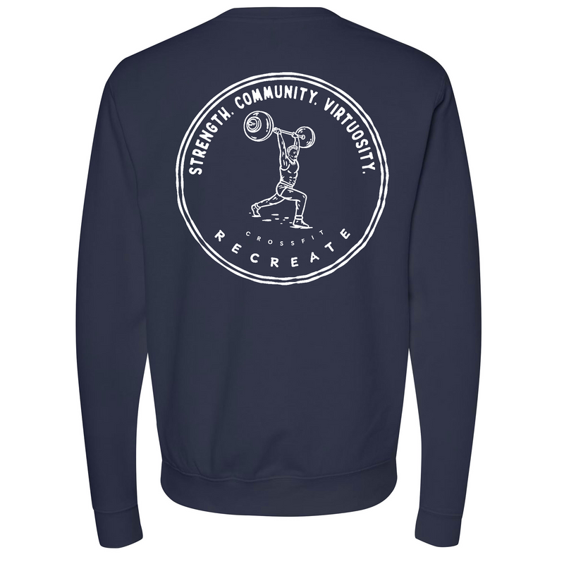 Mens Medium Classic Navy Heather Style_Sweatshirt