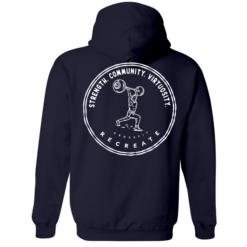 Mens Medium Classic Navy Style_Hoodie