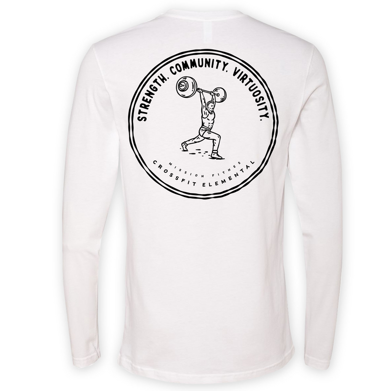 Mens Medium White Style_Long Sleeve