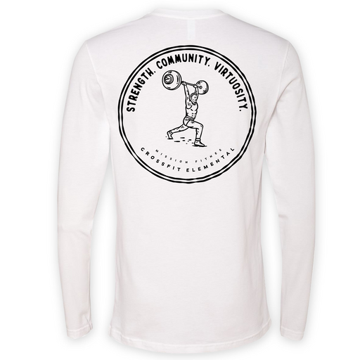 Mens Medium White Style_Long Sleeve