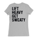 Womens Medium Solid Athletic Grey Style_T-Shirt