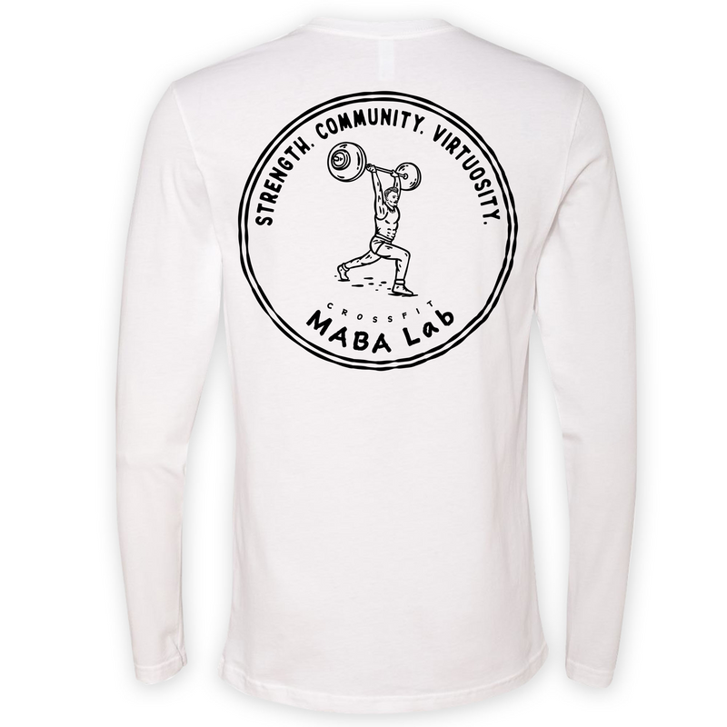 Mens Medium White Style_Long Sleeve