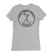 Womens Medium Solid Athletic Grey Style_T-Shirt