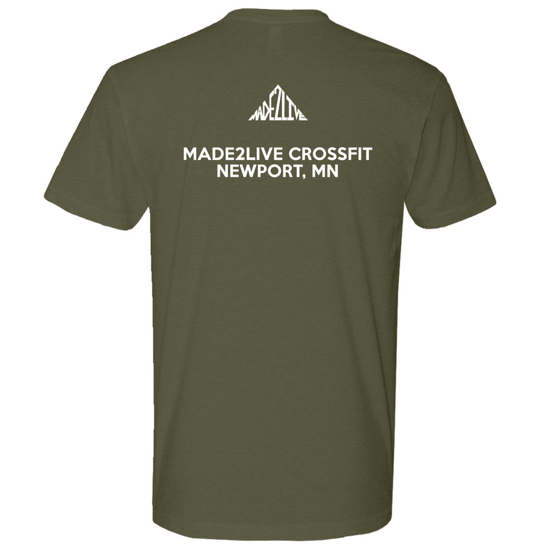 Mens Medium Military Green Style_T-Shirt