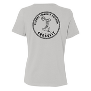 Womens Medium Solid Athletic Grey Style_T-Shirt