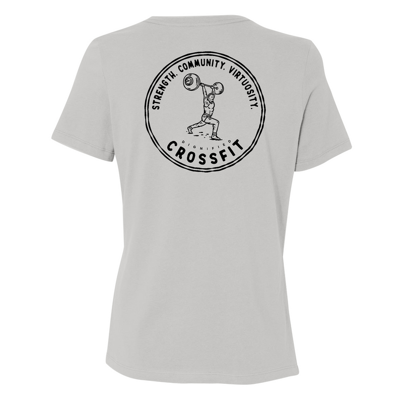 Womens Medium Solid Athletic Grey Style_T-Shirt