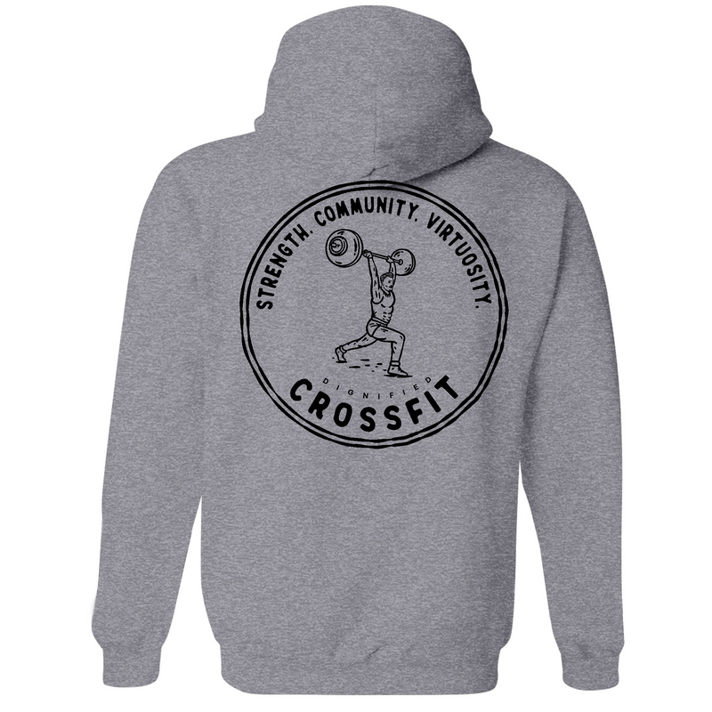 Mens Medium Gunmetal Heather Style_Hoodie