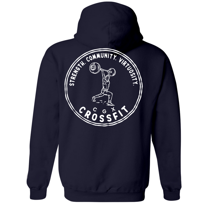 Unisex Medium Navy Style_Zip_Hoodie