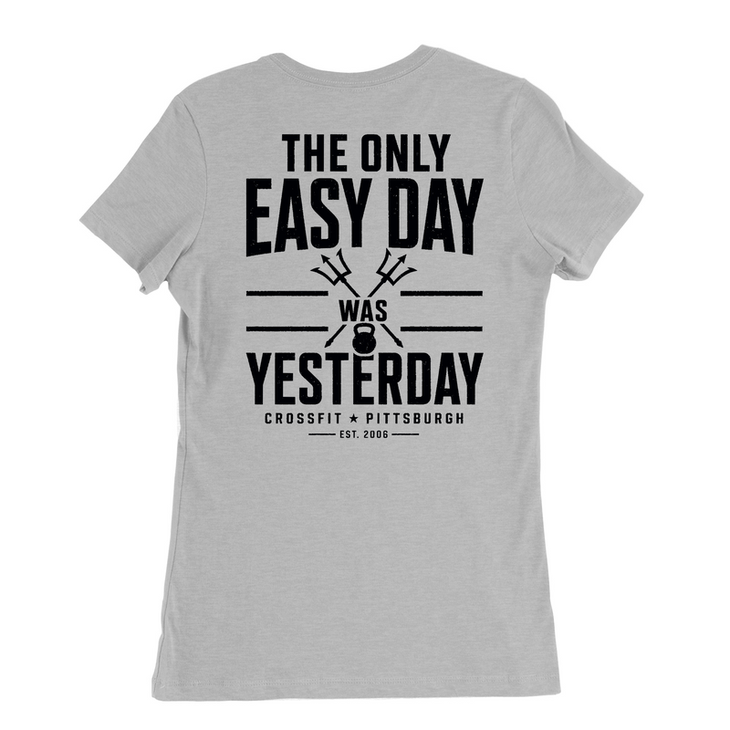 Womens Medium Solid Athletic Grey Style_T-Shirt