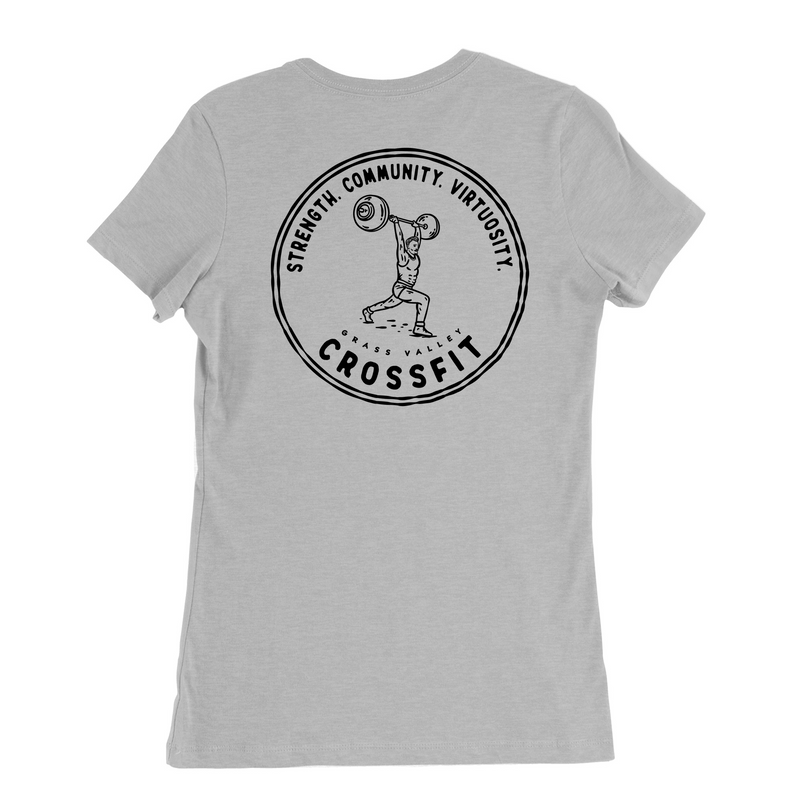 Womens Medium Solid Athletic Grey Style_T-Shirt