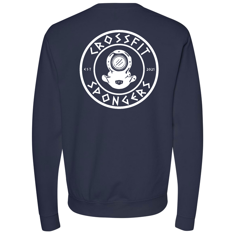 CrossFit Spongers White Mens - crewneck