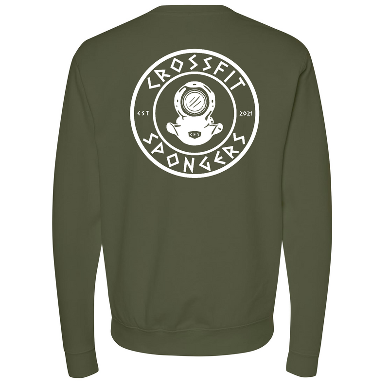 CrossFit Spongers White Mens - crewneck