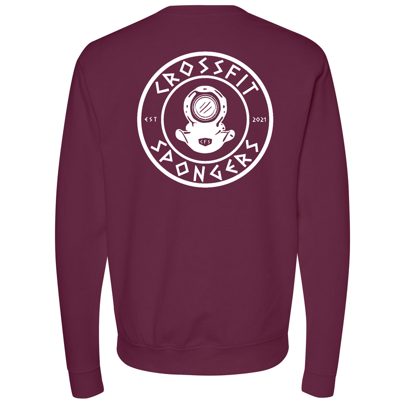 CrossFit Spongers White Mens - crewneck